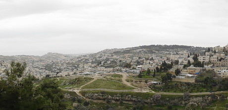 výhled na Palestinu z hory Sion