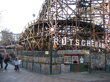 wooden roller coaster